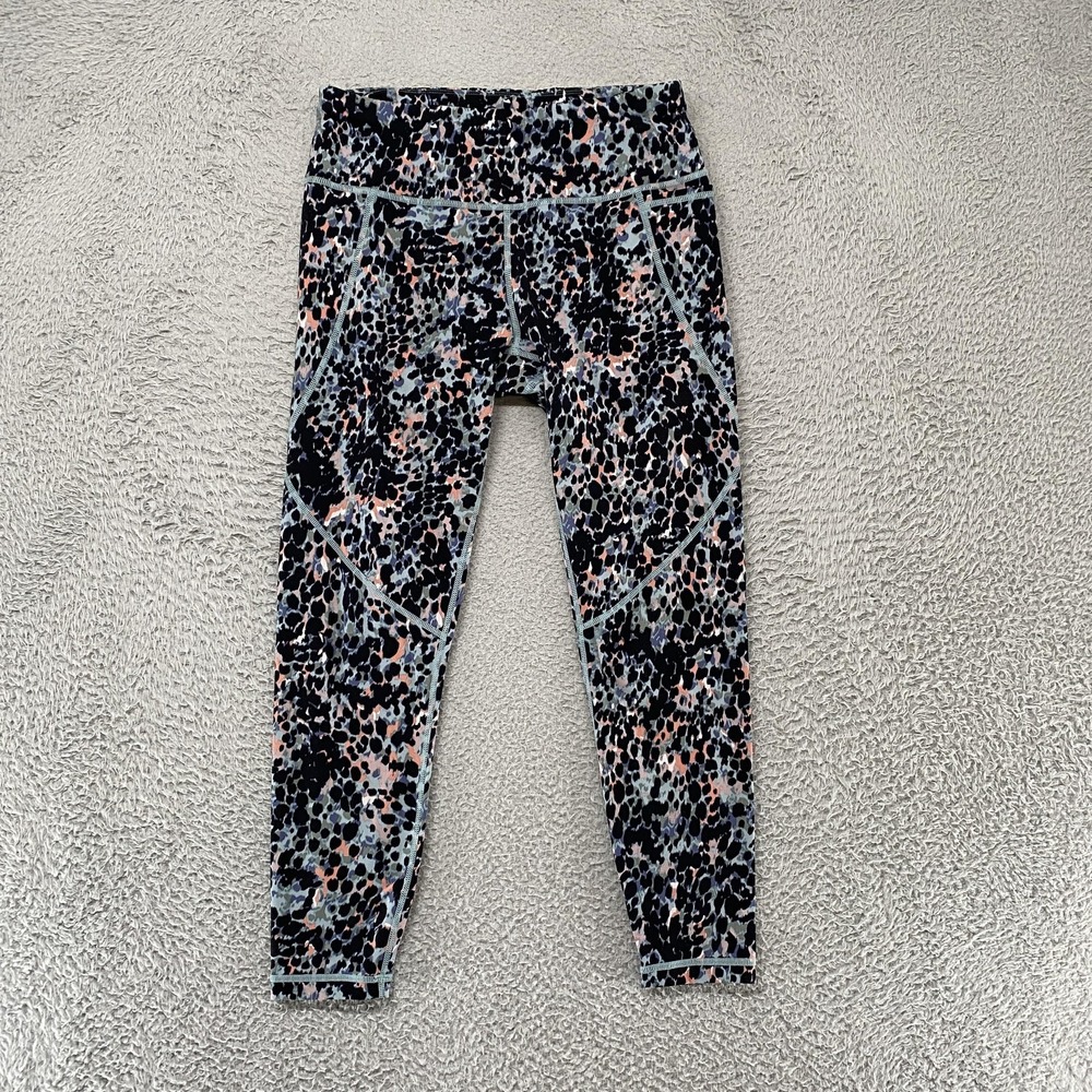 Sweaty Betty Power Leggings Womens‎ M Colorful Animal Print Ankle Pockets Gym